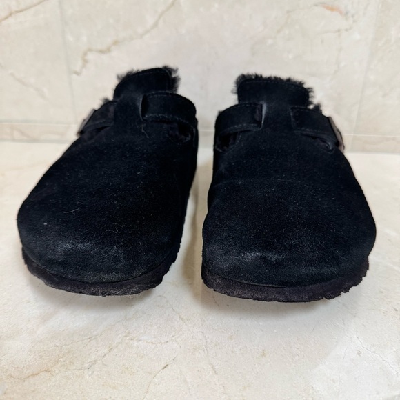 Birkenstock Boston Shearling Suede Leather Clog  Size 39 - Picture 5 of 16